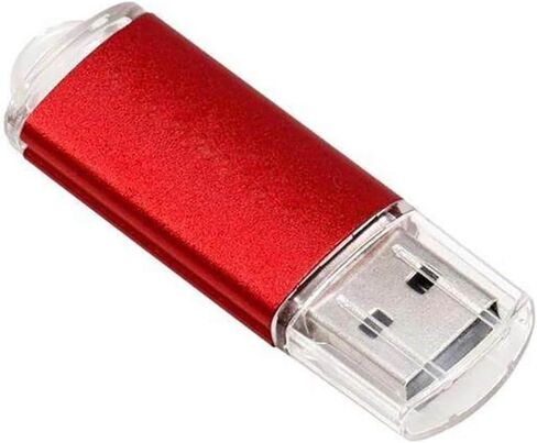 محرك فلاش USB سعة 2 جيجابايت مع محول من النوع C وحبل، محرك قلم معدني عالي السرعة USB 2.0، عصا ذاكرة تخزين للهاتف/الوسادة/الكمبيوتر الشخصي/الكمبيوتر المحمول - (أحمر 2 جيجابايت) in Saudi Arabia