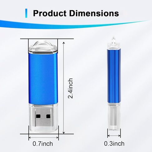 محرك فلاش USB سعة 2 جيجابايت مع محول من النوع C وحبل، محرك قلم معدني عالي السرعة USB 2.0، عصا ذاكرة تخزين للهاتف/الوسادة/الكمبيوتر الشخصي/الكمبيوتر المحمول - (أحمر 2 جيجابايت) in Saudi Arabia