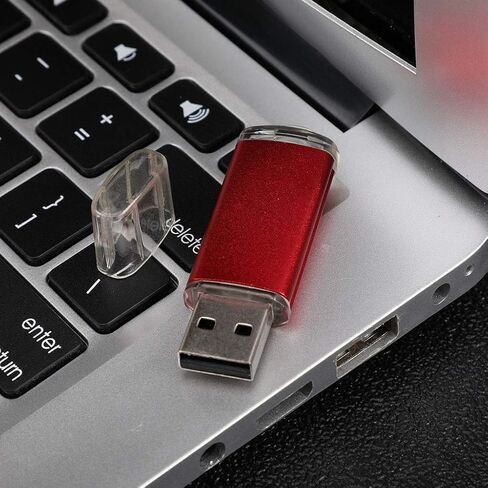 محرك فلاش USB سعة 2 جيجابايت مع محول من النوع C وحبل، محرك قلم معدني عالي السرعة USB 2.0، عصا ذاكرة تخزين للهاتف/الوسادة/الكمبيوتر الشخصي/الكمبيوتر المحمول - (أحمر 2 جيجابايت) in Saudi Arabia
