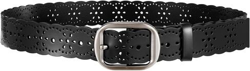 XZQTIVE Women Plus Size Leather Belt for Jeans Dresses Pants Hollow Flower Waist Belts with Solid Pin Buckle in Saudi Arabia