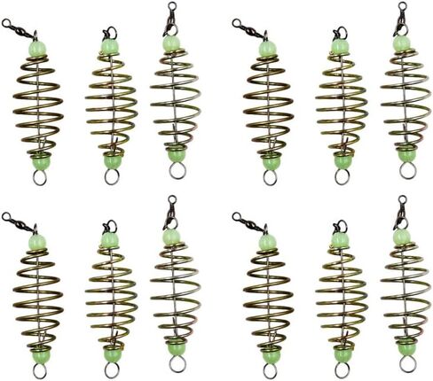 IMIKEYA 24pcs Spring Bait Fishing Spring Kit Fishing Feeder Basket Fish Bait Carp Explosive Hook in Kuwait