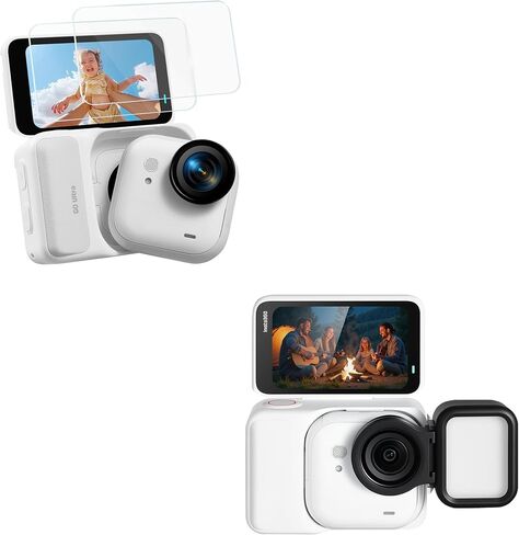 واقي شاشة STARTRC VCR عالي الوضوح من الزجاج المقسى وضوء كاميرا مغناطيسي لملحقات Insta 360 GO Ultra in Saudi Arabia
