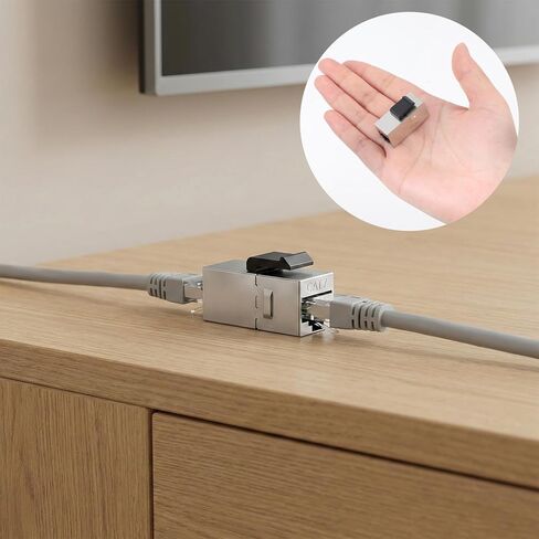 2 حزمة CAT7 كيستون جاك مقرنة، 10 جيجابت في الثانية عالية السرعة محمية إيثرنت مقرنة، RJ45 أنثى إلى أنثى كيستون جاك إدراج اتصال لكابل Cat7 / Cat6a / Cat6 / Cat5e in Saudi Arabia