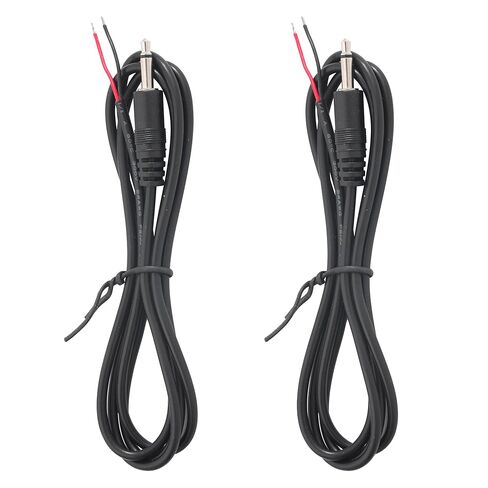 2PCS 3FT 3.5mm 1/8 "TS Mono Audio ذكر التوصيل إلى سلك مكشوف كابل نهاية مفتوحة، TS 2Pole جاك موصل إلى مكبر الصوت سلك ضفيرة AUX كابل لسماعة الرأس وحدة تحكم مكبر الصوت استبدال إصلاح الطاقة in Kuwait