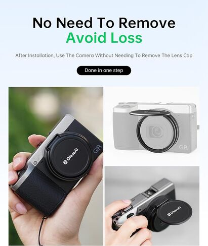 غطاء عدسة أوتوماتيكي معدني لكاميرا Ricoh GR IV (GR4) الرقمية، غطاء واقي عدسة فتح/إغلاق تلقائي من الألومنيوم، ملحق كاميرا مقاوم للغبار ومضاد للخدش، ملحقات لـ Ricoh GR 4 in Kuwait