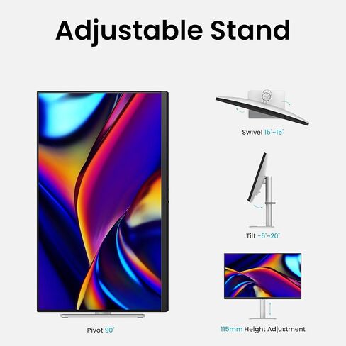 BenQ MA320U 32" 4K 3840x2160 Monitor for MacBook® Pro/Air, Dual USB-C, Mac Color Match, USB Hub, Brightness & Volume Control on Mac, Height & Tilt Adjustable Stand, P3 Color Gamut (Renewed) in Saudi Arabia