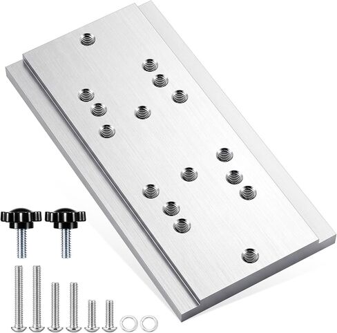 Frienda Tackle Fishing Rod Holder Adapter Plate, 3" x 6" Anodized Aircraft Grade Aluminum Compact Track System Adapter with Stainless Hardware for Various Rod Holders, Not Included Track System in Saudi Arabia