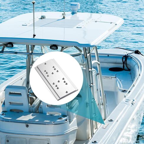 Frienda Tackle Fishing Rod Holder Adapter Plate, 3" x 6" Anodized Aircraft Grade Aluminum Compact Track System Adapter with Stainless Hardware for Various Rod Holders, Not Included Track System in Saudi Arabia