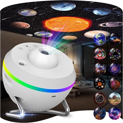 Galaxy Projector ، 13 في 1 HD Planetarium Star Projector لغرفة النوم ، وضوء نجم الأطفال مع تأثيرات نيزك وجهاز توقيت in Saudi Arabia