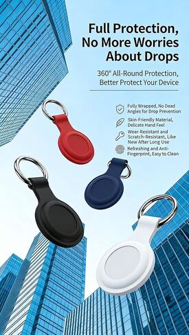 [4 Pack Family Set] Case Compatible with AirTag Holder Case Keychain,Silicone for Key Chain Ring Case Cover for Holder GPS Tracker Item Finders Accessories Holder for Kids,Bags,Luggages in Saudi Arabia