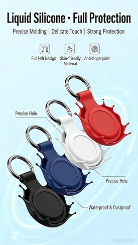 [4 Pack Family Set] Case Compatible with AirTag Holder Case Keychain,Silicone for Key Chain Ring Case Cover for Holder GPS Tracker Item Finders Accessories Holder for Kids,Bags,Luggages in Saudi Arabia