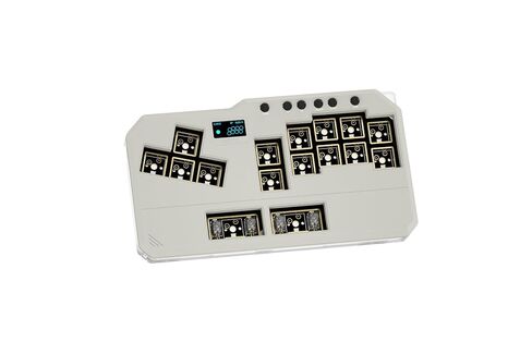 KEEBMONKEY DOIO Hitpad Mini+ سلسلة من سبائك الألومنيوم والأكريليك 16 مفتاحًا وحدة تحكم صغيرة للألعاب بدون رافعة مع شاشة OLED مقاس 0.96 بوصة كاملة RGB وUSB-C مزدوج للكمبيوتر/التبديل/PS3/PS4/PS5، ودعم SOCD in Kuwait