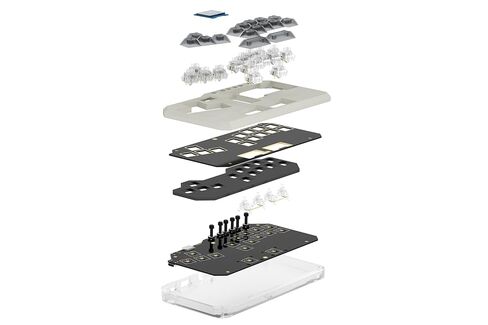 KEEBMONKEY DOIO Hitpad Mini+ سلسلة من سبائك الألومنيوم والأكريليك 16 مفتاحًا وحدة تحكم صغيرة للألعاب بدون رافعة مع شاشة OLED مقاس 0.96 بوصة كاملة RGB وUSB-C مزدوج للكمبيوتر/التبديل/PS3/PS4/PS5، ودعم SOCD in Kuwait