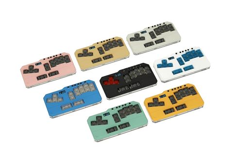 KEEBMONKEY DOIO Hitpad Mini+ سلسلة من سبائك الألومنيوم والأكريليك 16 مفتاحًا وحدة تحكم صغيرة للألعاب بدون رافعة مع شاشة OLED مقاس 0.96 بوصة كاملة RGB وUSB-C مزدوج للكمبيوتر/التبديل/PS3/PS4/PS5، ودعم SOCD in Kuwait