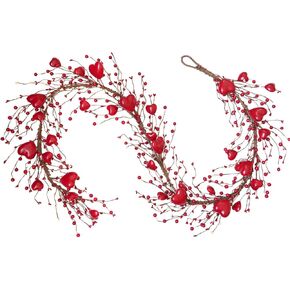 Berry Red Heart Valentine's Day Wreath in Kuwait