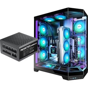 MUSETEX GR3 PC CASE ATX 6 PWM ARGB مراوح مثبتة مسبقًا بقدرة 1000 وات للكمبيوتر الشخصي in Kuwait