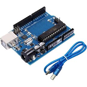 لوحة UNO R3 (Giant, ATmega328P) - تعمل مع مجموعات Arduino UNO، وتتضمن كابل USB لمشاريع Arduino in Kuwait