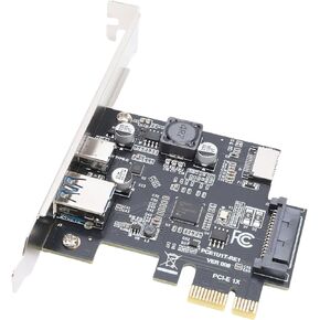 USB 3.2 Gen1 Expansion Card, PCIe to USB A Type C Type E Adapter Card, Multiple Ports Expansion for 7, 8, 10, 11 Desktop PC in Kuwait