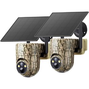 Oculview Cellular Trail Camera with 2K Live Streaming, 360° PTZ, Built-in 4G SIM Card, Motion Activated, Low Light Night Vision, No WiFi Needed, Solar Game/Deer Cam for Remote Areas' Outdoor Security in Saudi Arabia