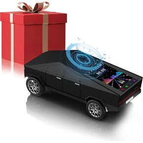 Cybertruck Bluetooth Speaker for Car, Mini Wireless Speaker with LED Lights, FM Radio, USB/TF Card, TWS Stereo, Desk Gaming Outdoor Use, Gift for Car Lovers in Saudi Arabia