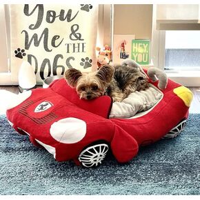Cute Car Shaped Pet Dog Bed Detachable Washable PP Cotton Soft Padded Warm House for Small Dogs Cats Pets Sleeping Supplies in Kuwait