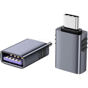 USB C to USB Adapter, 10Gbps USB 3.2 Female to USB C Male OTG Adapter, 60W Fast Charging, for MacBook, iPad, iPhone, Samsung, Dell XPS and More Type C Devices, Space Grey, 2 Pack in Kuwait