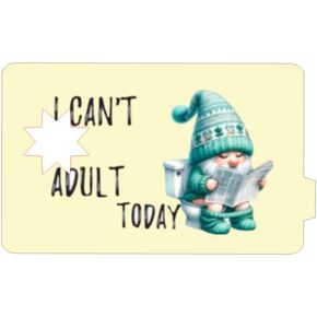 Gnome on The Jon I Can't Adult Today Credit Card Skin, Debit Card Skin Credit Card Skin Custom Credit Card Stickers Skin Card Cover Sticker Credit Card Covers in Saudi Arabia