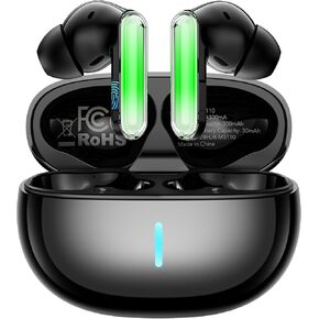 سماعات أذن لاسلكية MS110، سماعات أذن وقت اللعب لمدة 40 ساعة مع سماعات أذن للترجمة Ai في الوقت الحقيقي، سماعات أذن بلوتوث 6.0، سماعات أذن IPX5 مقاومة للماء وخاصية إلغاء الضوضاء النشطة للهواتف/الاجتماعات/السفر/التعلم/الرياضة in Kuwait