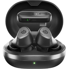 Arctis GameBuds for Xbox/PC/PS5/Switch/Mobile Quick-Switch 2.4GHz + Bluetooth 5.3 Active Noise Cancelling Mobile App w/Sound Presets Water Resistant IP55 40H Battery with Qi Charging Case (Renewed) in Kuwait