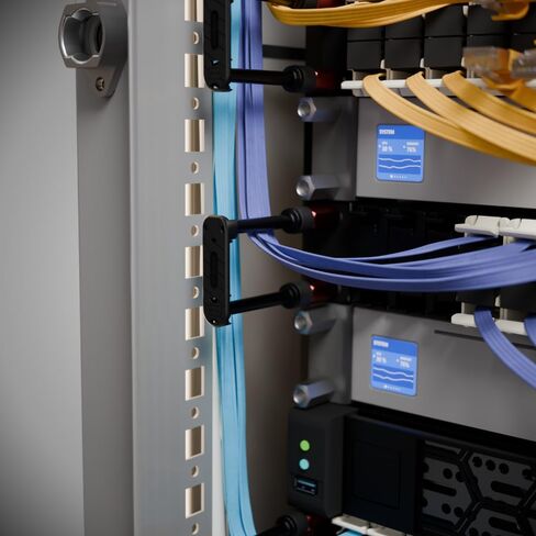 PATCHBOX Patchcatch Solo – 0U Cable Management for 19" Server Racks Tool-Free Rack Organizer – Multifunctional, Space-Saving Alternative to 1U Cable Managers and M6 Cage Nuts (24 Pack) in Saudi Arabia