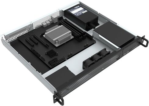 Silverstone Technology RM100 1U Rackmount Server Chassis with ATX Motherboard Support and Reversible I/O Module Design, SST-RM100 in Saudi Arabia