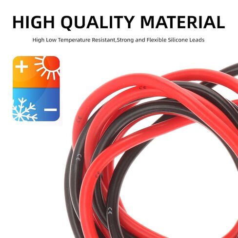 2PCS Meter Test Lead Extension Male to Female Connector, 4mm Banana Plug to Jack Heavy Duty Silicone Wires, 14AWG Multimeter Leads Probes Adapter in Saudi Arabia