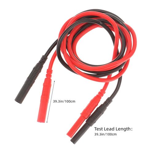 2PCS Meter Test Lead Extension Male to Female Connector, 4mm Banana Plug to Jack Heavy Duty Silicone Wires, 14AWG Multimeter Leads Probes Adapter in Saudi Arabia