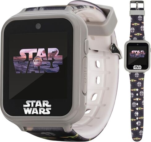 ساعة ذكية تفاعلية للأطفال من Star Wars مع 10 وجوه للساعة وكاميرا وألعاب ومنبه وعداد خطوات، مرخصة رسميًا، تناسب المعصم من 5.5 بوصة إلى 8 بوصة in Kuwait