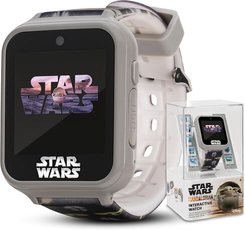 ساعة ذكية تفاعلية للأطفال من Star Wars مع 10 وجوه للساعة وكاميرا وألعاب ومنبه وعداد خطوات، مرخصة رسميًا، تناسب المعصم من 5.5 بوصة إلى 8 بوصة in Kuwait