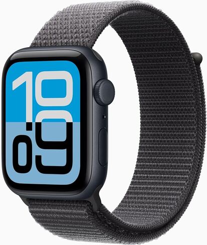 Apple Watch SE 3 [نظام تحديد المواقع + شبكة خلوية، 44 ملم] هيكل من الألومنيوم منتصف الليل مع حزام رياضي باللون الرمادي الداكن، مقاس واحد (متجدد) in Kuwait