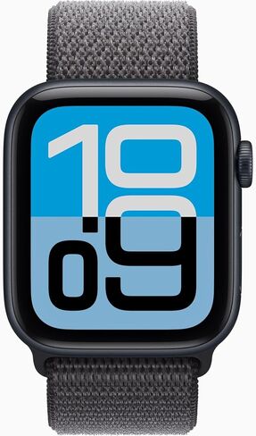 Apple Watch SE 3 [نظام تحديد المواقع + شبكة خلوية، 44 ملم] هيكل من الألومنيوم منتصف الليل مع حزام رياضي باللون الرمادي الداكن، مقاس واحد (متجدد) in Kuwait