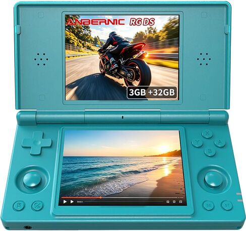 RG DS Foldable Dual-Screen Handheld Game Console, 2×4″ IPS Touch Displays, RK3568 Android 14, Supports Emulators & Android Games, AI Dual-Screen Tools, 4000mAh Magnetic Flip Design in Saudi Arabia