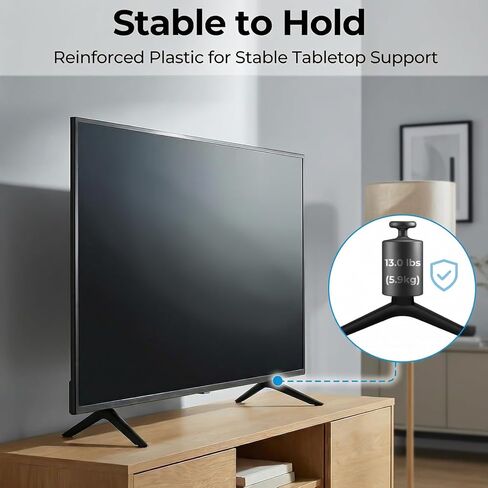 TV Stand Legs Exclusive for Onn 100018254 100002458 Roku TV, for Onn Roku TV Legs Replacement, Stable Tabletop Design, Screws and Anti-Slip Feet Pad Included in Kuwait
