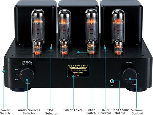PA2 EL34 Tube Amplifier, Push-Pull Integrated Tube Amp,Triode & Ultralinear Mode,Vacuum Tube Headphone Amp for Home Audio Stereo in Kuwait