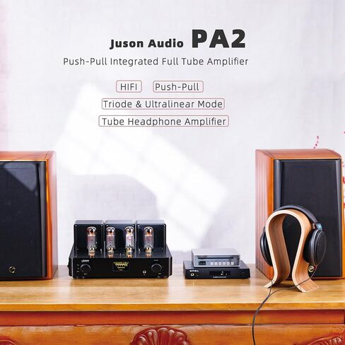 PA2 EL34 Tube Amplifier, Push-Pull Integrated Tube Amp,Triode & Ultralinear Mode,Vacuum Tube Headphone Amp for Home Audio Stereo in Kuwait