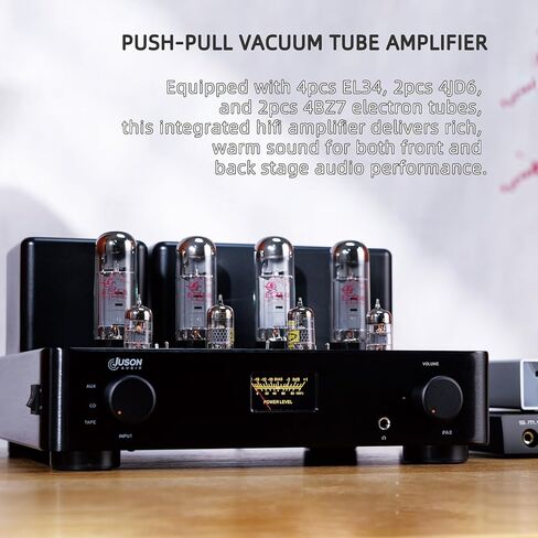PA2 EL34 Tube Amplifier, Push-Pull Integrated Tube Amp,Triode & Ultralinear Mode,Vacuum Tube Headphone Amp for Home Audio Stereo in Kuwait