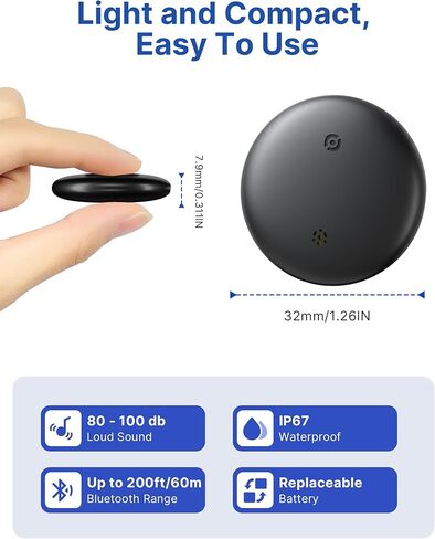 Air Tag for Android Smart Tracker Tags [4 Pack] – Bluetooth Item Finders Compatible with Google Find My Device | No Subscription, Loud Alert, Waterproof, Long Battery for Keys, Pets, Wallet in Kuwait
