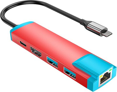USB C Switch 2 Dock,4K@60Hz HDMI Adapter with PD/USB 3.0/Gigabit Ethernet Port,Replacement Dock for Switch/Switch OLED/Steam Deck/ROG Xbox Ally X/Legion Go in Saudi Arabia