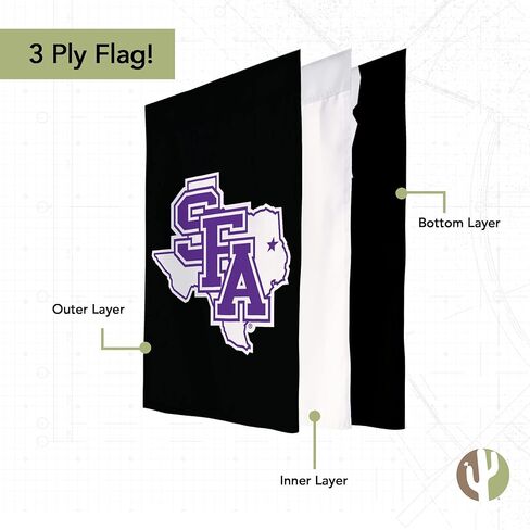 Desert Cactus Stephen F. Austin State University SFASU Garden Flag – 19 x 12 inch Austin Lumberjacks Banner, For Outdoor Display and Events (Design A) in Saudi Arabia