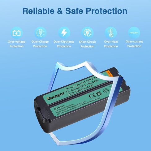 2280mAh NB-CP2L NB-CP1L Battery 2 Pack and Charger for Canon Photo Printers SELPHY CP1500 CP1300 CP1200 CP910 CP900 CP800, CP790, CP780, CP770, CP730, CP600, CP510, CP400, CP330, CP300, CP220 in Kuwait