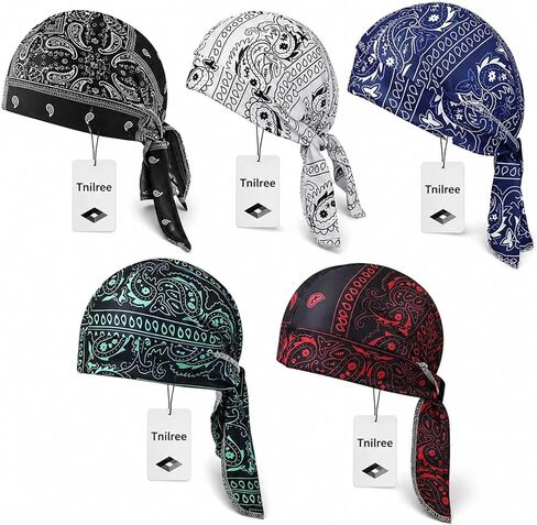 2026 Paisley Cooling Headscarf Cap Set - Bandana Beanie Breathable Sweat Wicking Elastic Fit Outdoor Cycling and Running in Saudi Arabia