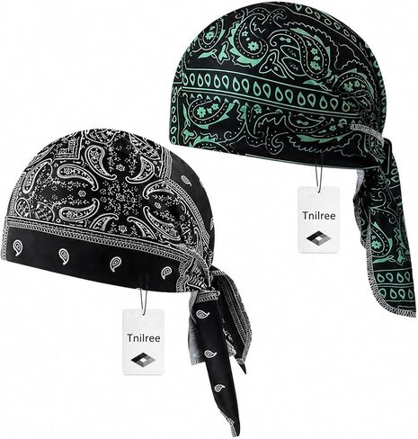 2026 Paisley Cooling Headscarf Cap Set - Bandana Beanie Breathable Sweat Wicking Elastic Fit Outdoor Cycling and Running in Saudi Arabia