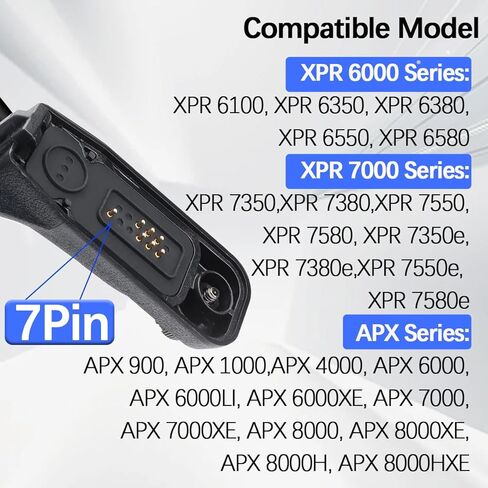 Radio Mic Compatible with Motorola APX 6000 Radio Mic,Radios Speaker Shoulder Microphone for XPR 7550e APX6000 APX7000 APX8000 XPR7550e XPR6350/7350/7550 walkie Talkie 2 Way Radio in Kuwait