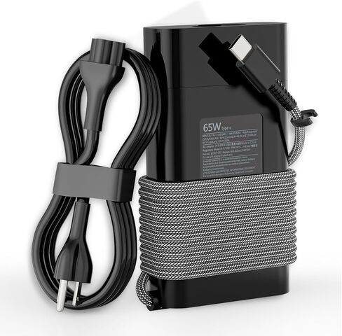 New Slim 65W USB Type C Laptop Charger Compatible with HP, Spectre X360 Envy X360 Elite x2 Elitebook Pavilion Chromebook ProBook Omnibook TPN-LA12 Fast Charging Computer Power AC Adapter (L32392-001) in Kuwait